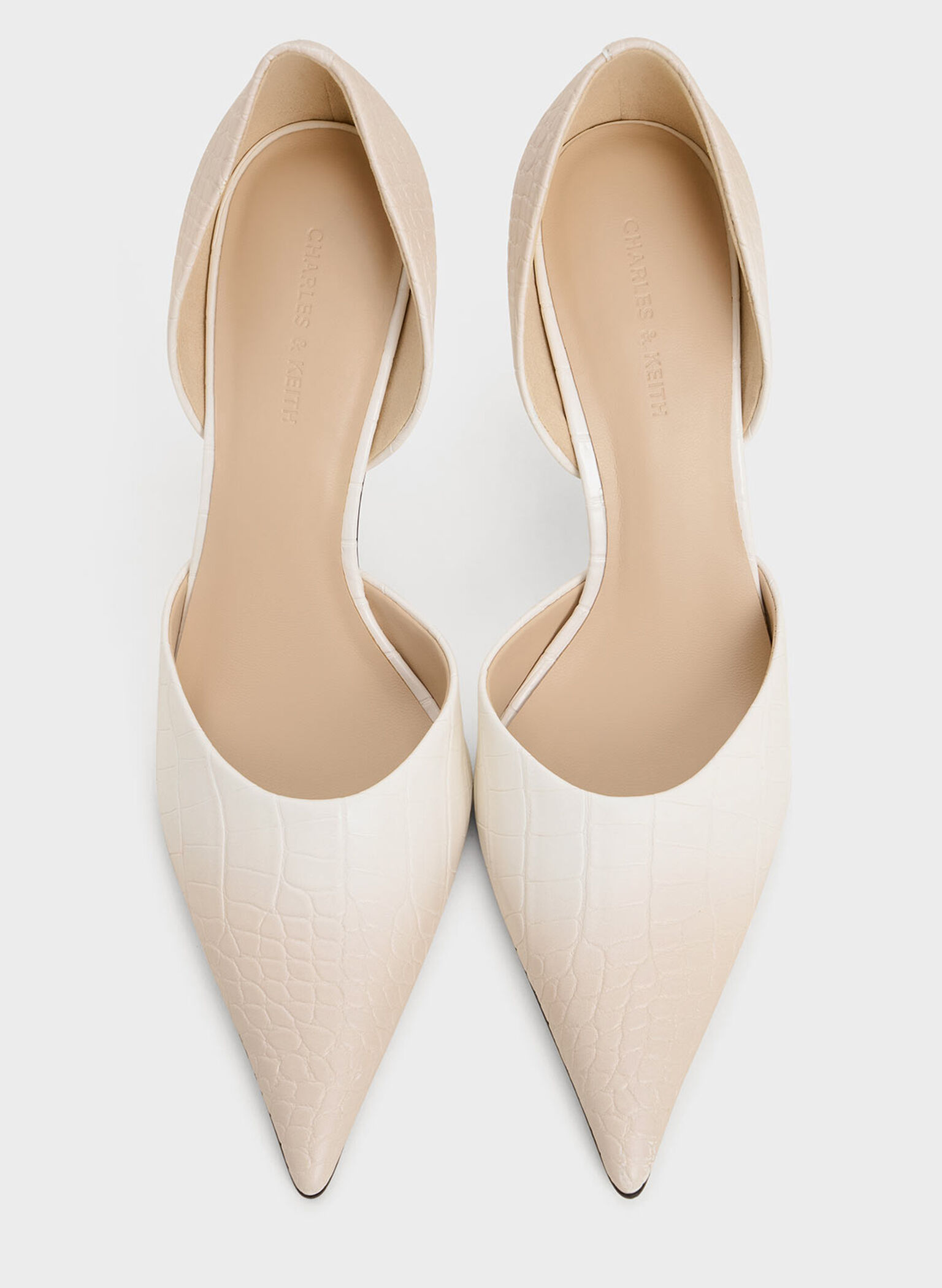 Snake-Print Pointed-Toe D'Orsay Pumps, Animal Print Natural, hi-res
