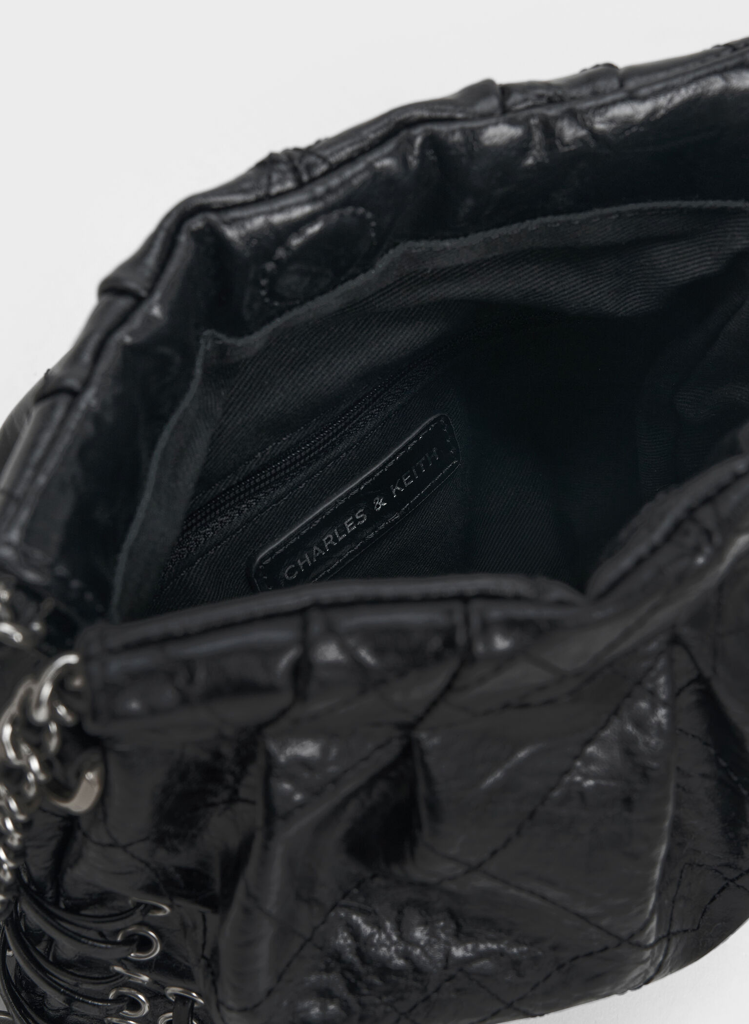 Duo Grommet Chain-Handle Two-Way Backpack, Noir, hi-res
