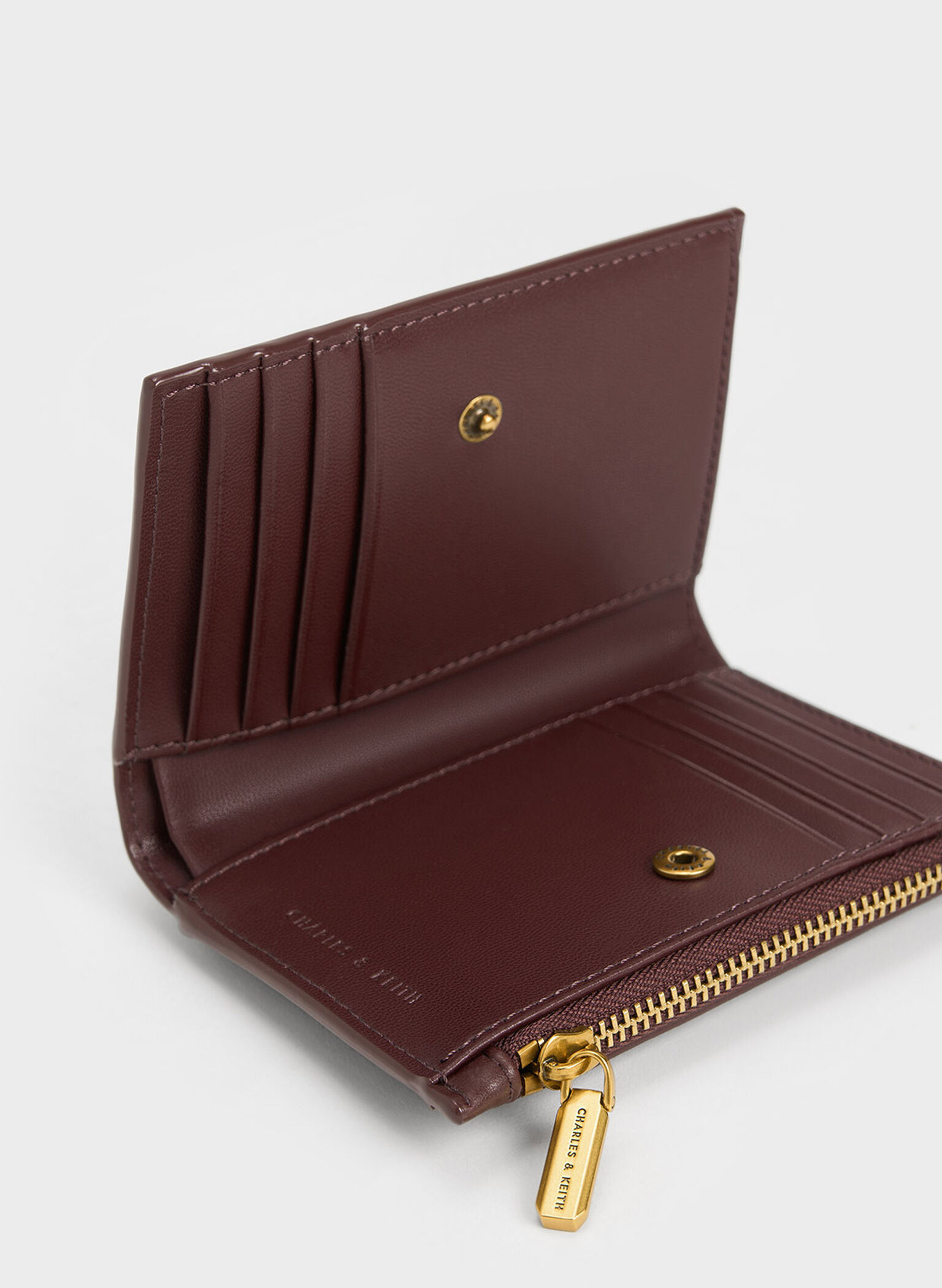 Gemma Quilted Cardholder, Dark Chocolate, hi-res