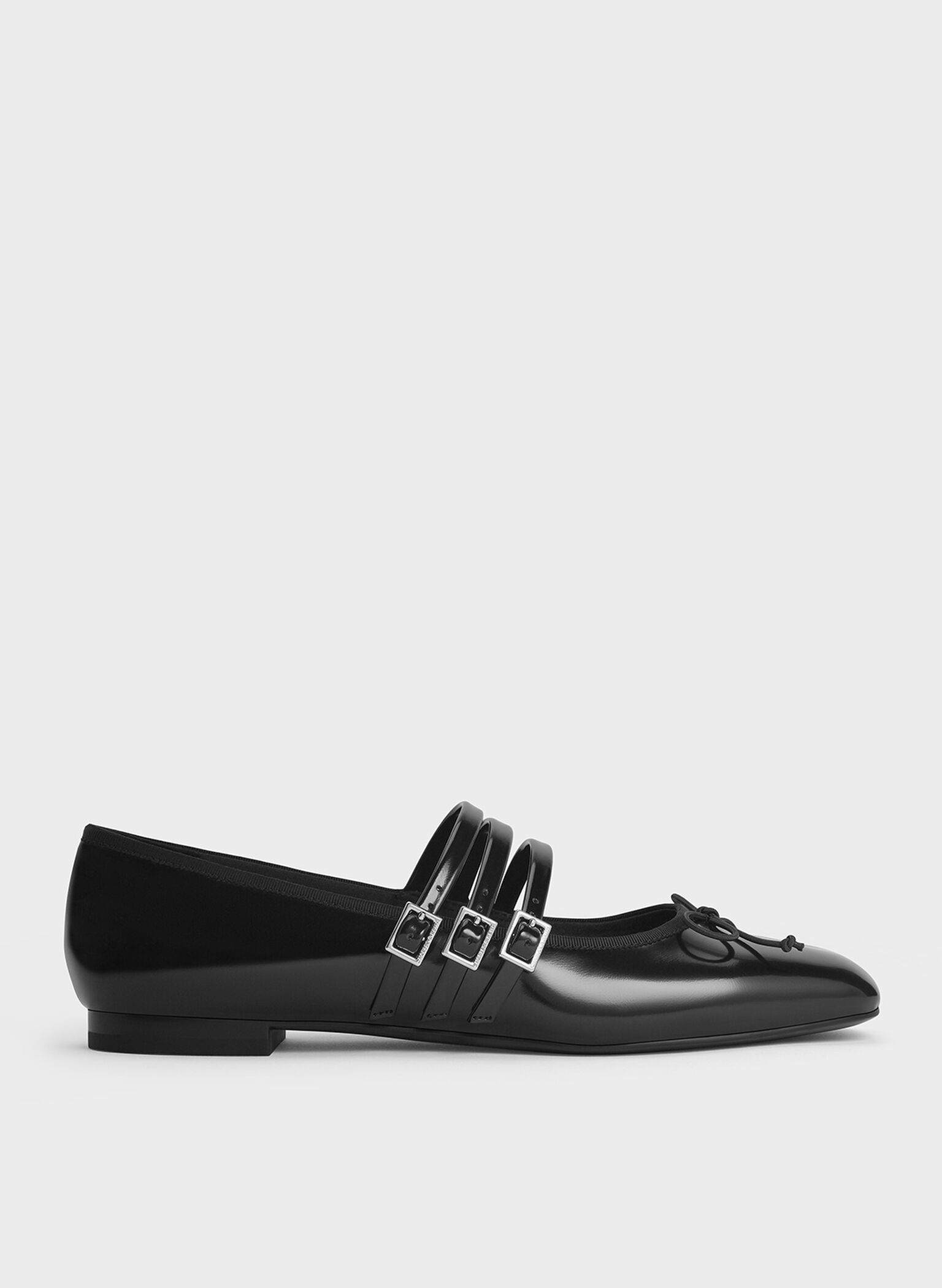 Triple-Strap Mary Janes, Black Box, hi-res