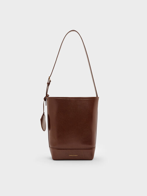 Enola Elongated Bucket Bag, Dark Brown, hi-res