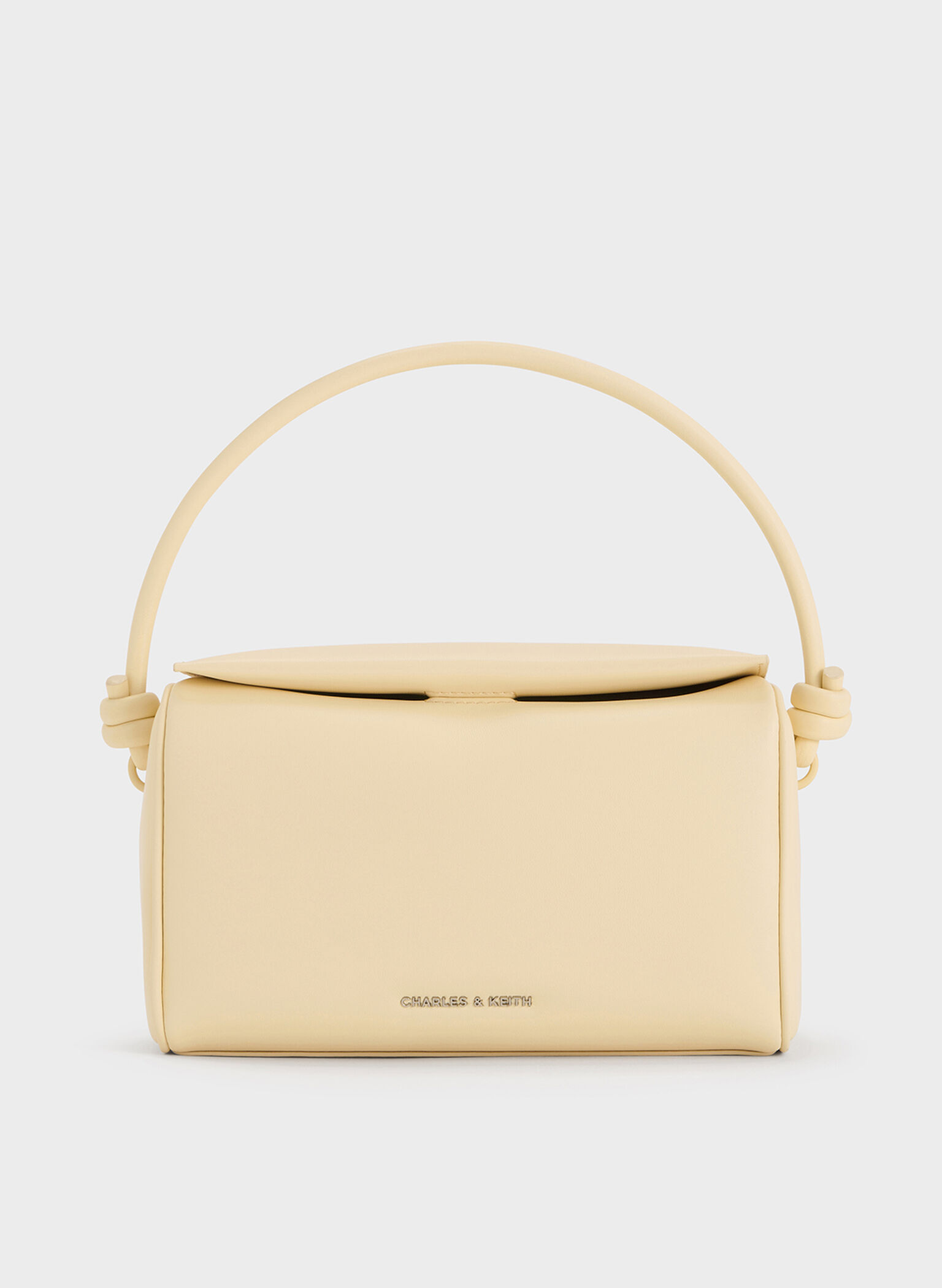 Sammie Knotted-Handle Boxy Bag, Butter Yellow, hi-res