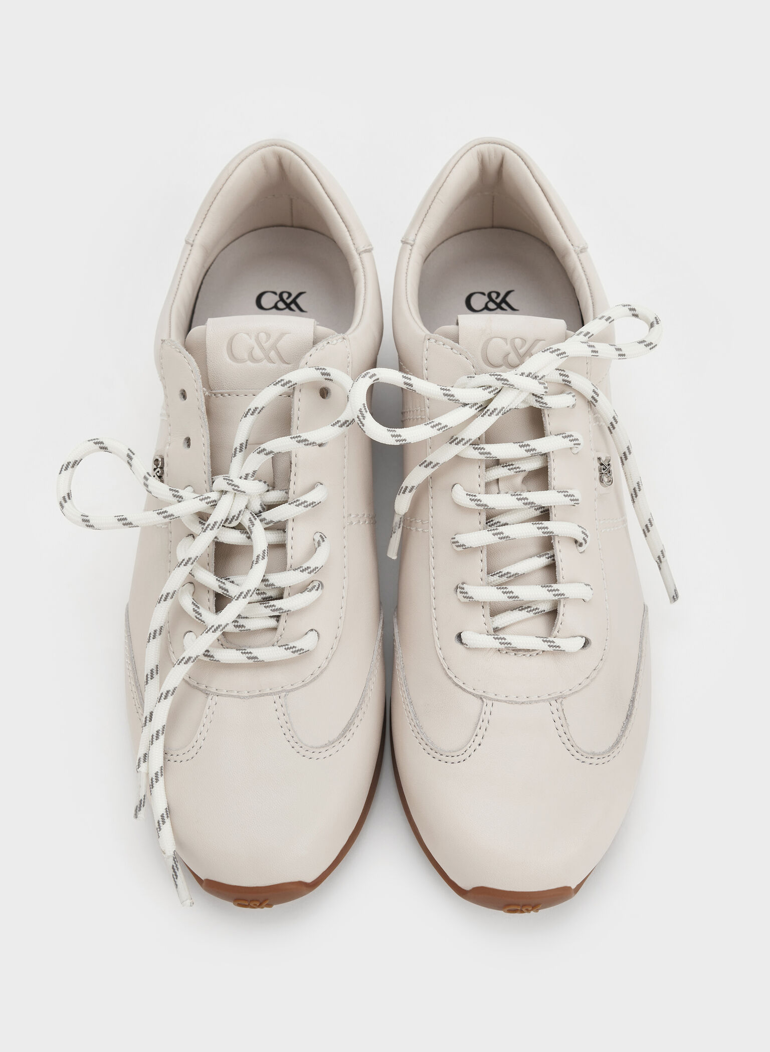 Jace Leather Sneakers, Chalk, hi-res