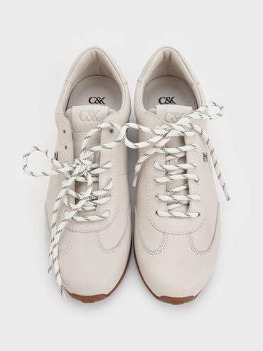 Jace Leather Sneakers, Chalk, hi-res