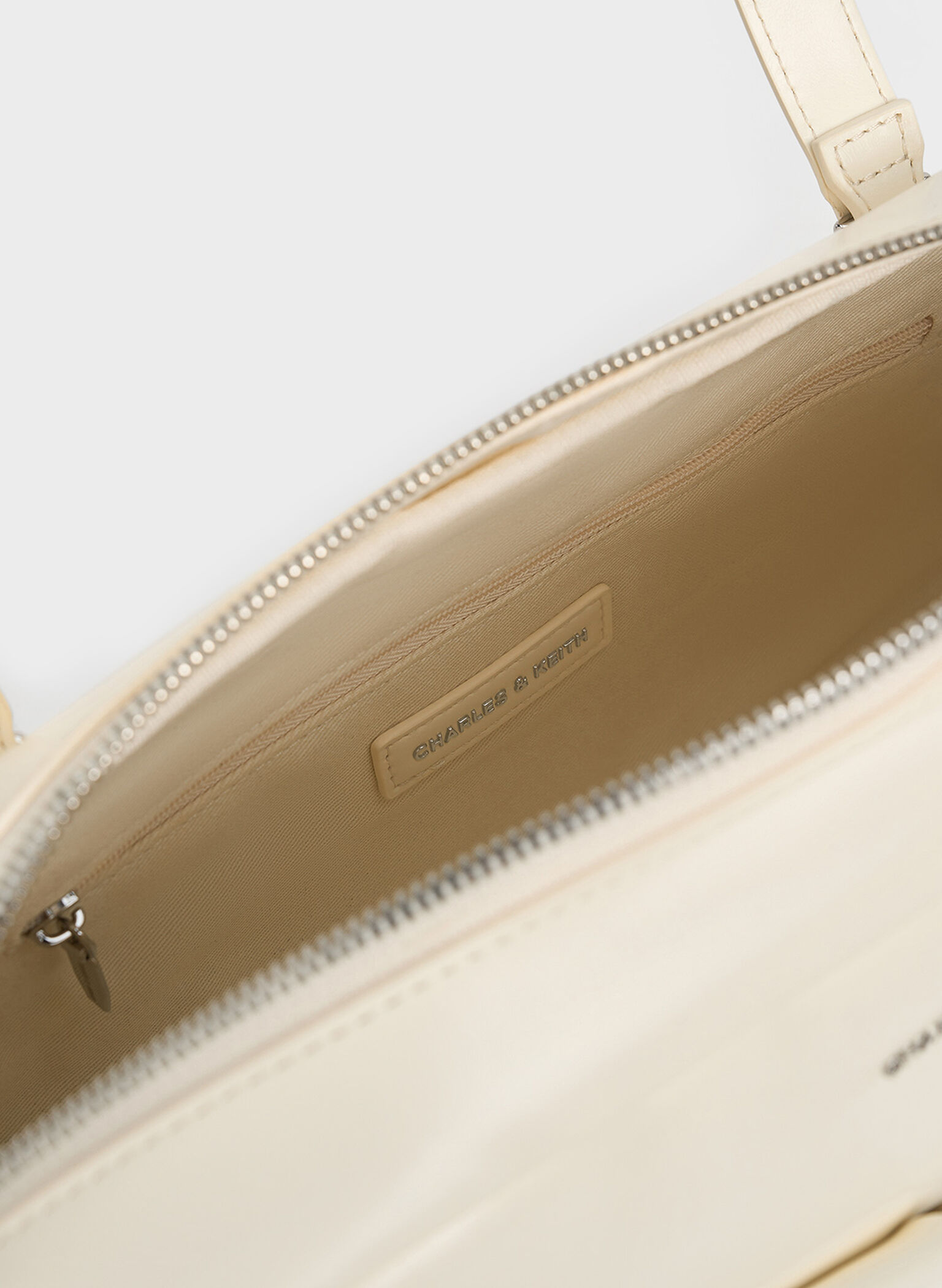 Rachel Elongated Multi-Pocket Shoulder Bag, Cream, hi-res