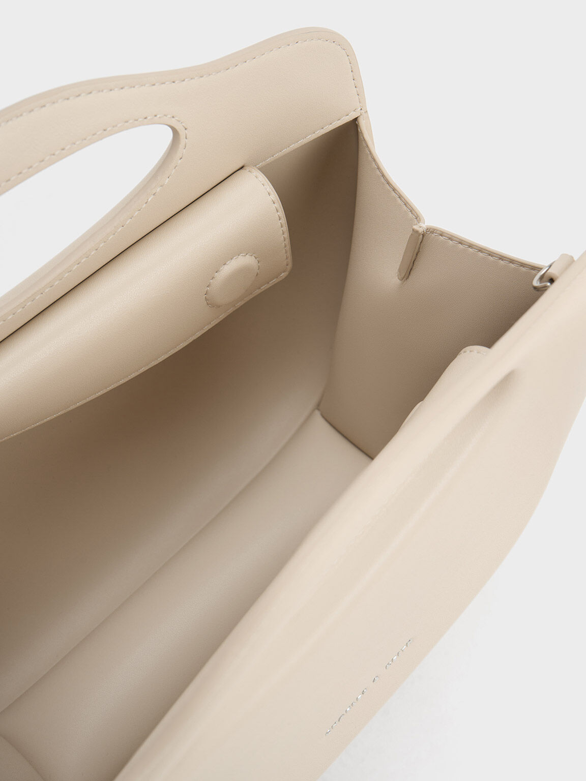 Beige Cocoon Curved Handle Bag CHARLES KEITH UK