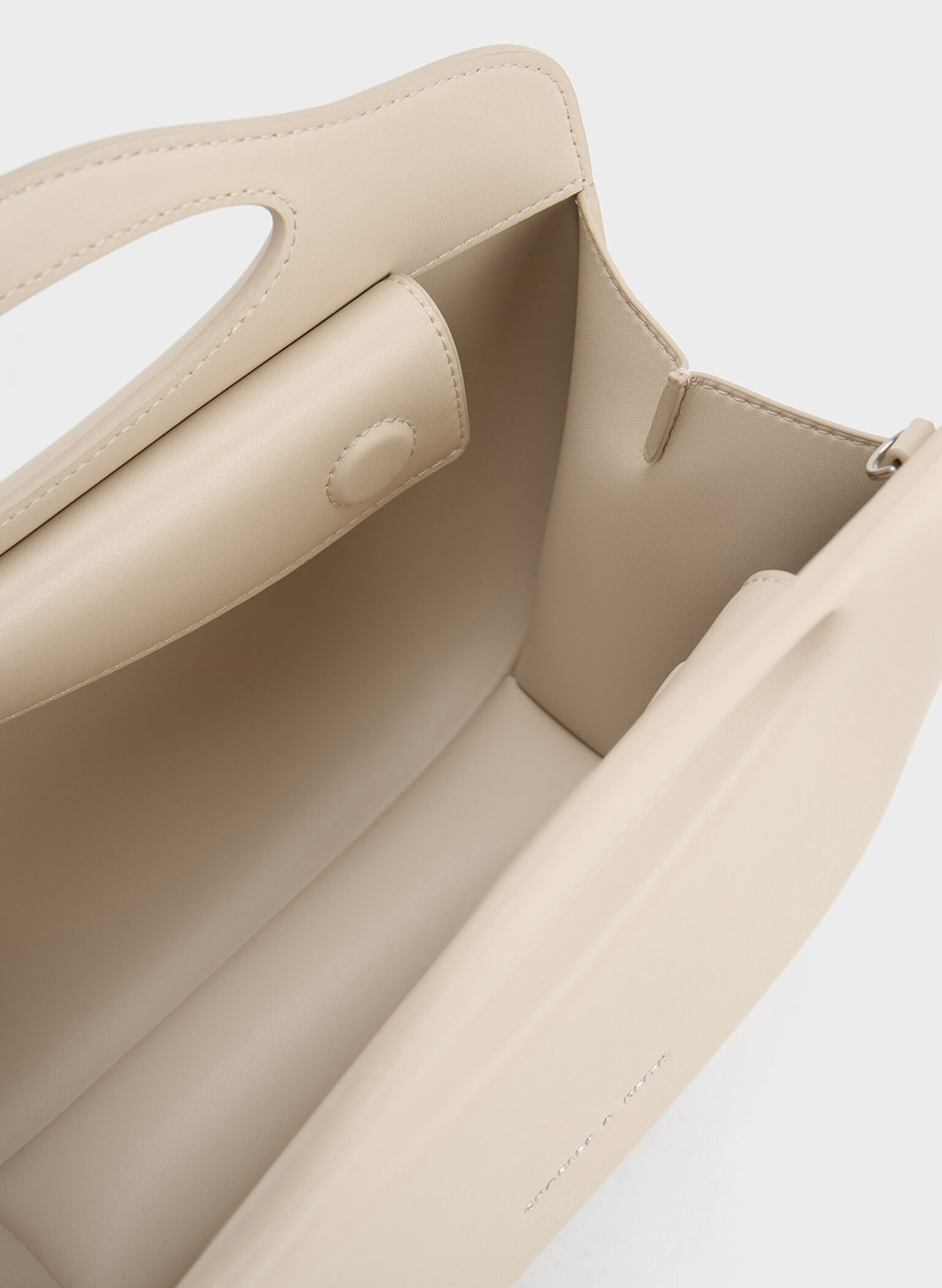 Cocoon Curved Handle Bag, Beige, hi-res