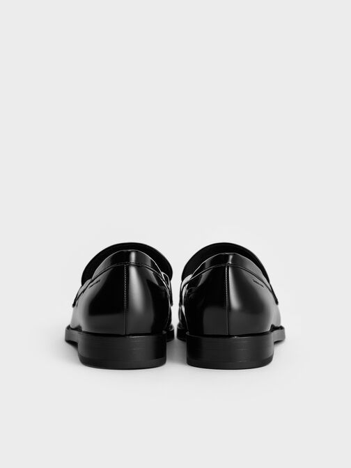 Ruched Penny Loafers, Black Box, hi-res