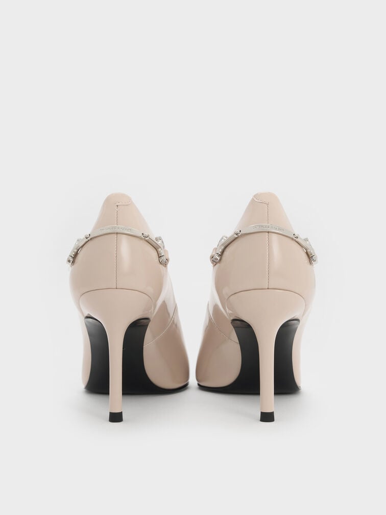 Erinna Metallic-Accent Pointed-Toe Pumps, Sand, hi-res