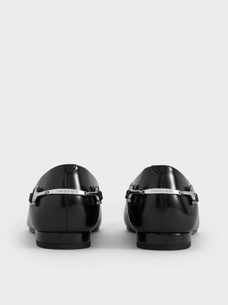 Erinna Metallic-Accent Pointed-Toe Flats, Black Box, hi-res