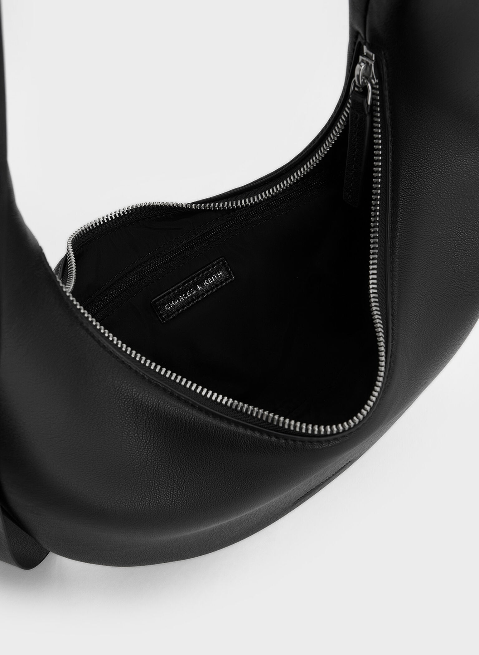 Mini Toni Knotted Crescent Hobo Bag, Noir, hi-res