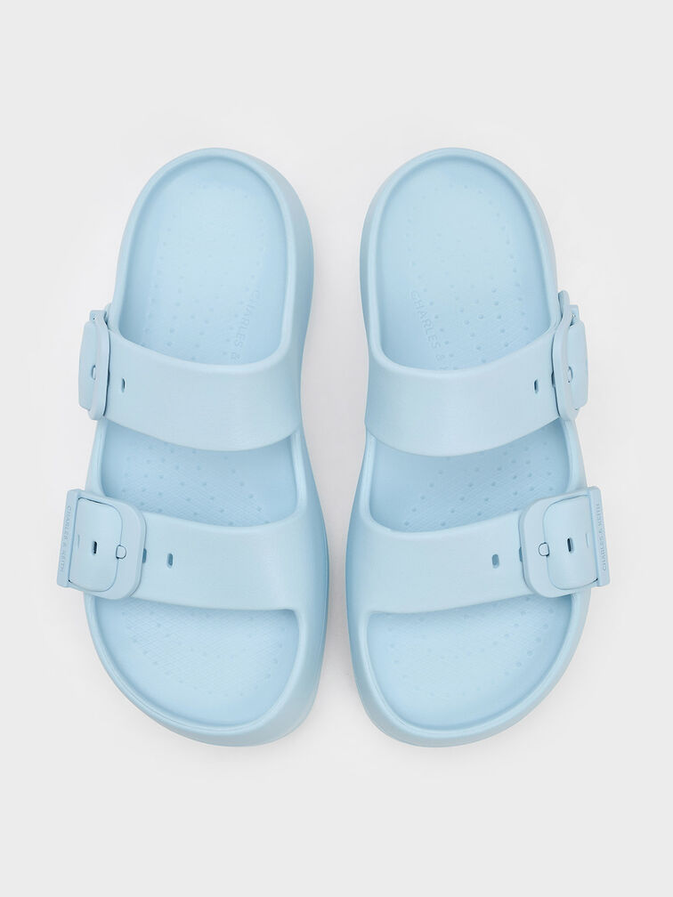 Bunsy Double-Strap Sports Sandals, Blue, hi-res