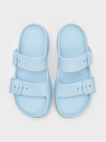 Bunsy Double-Strap Sports Sandals, Blue, hi-res