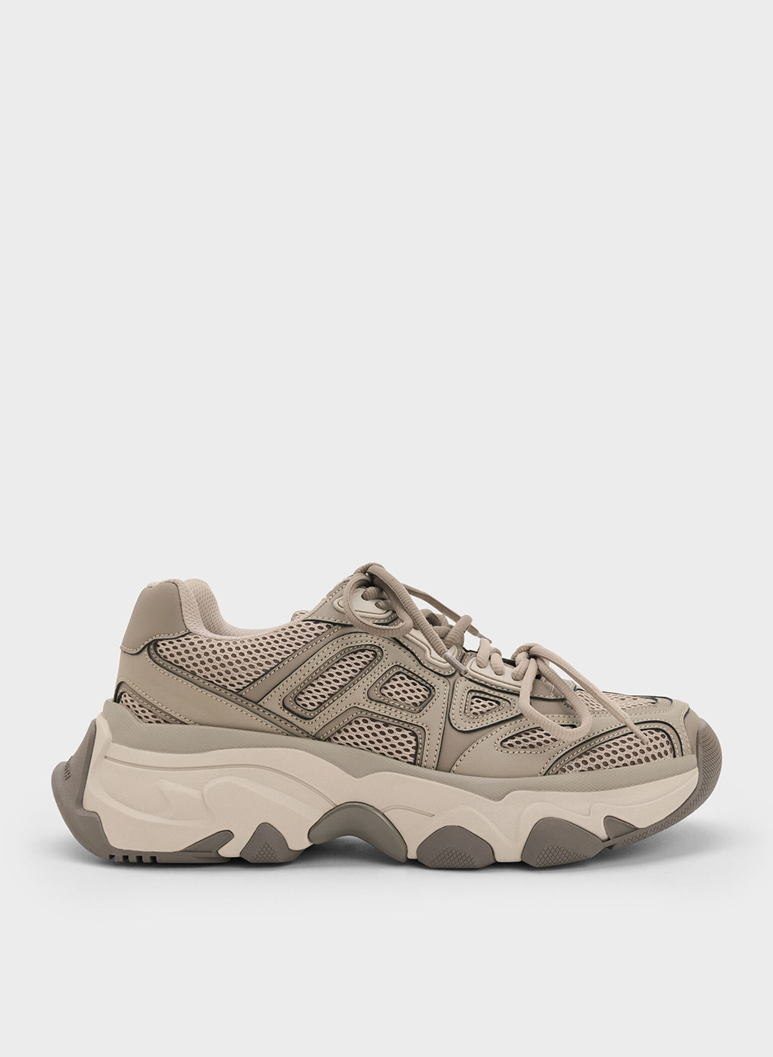 Gaskell Metallic Mesh Chunky Sneakers, Taupe, hi-res