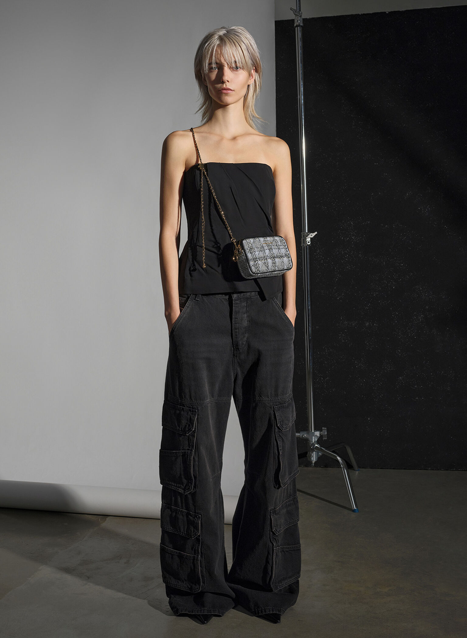 Mini Apfra Tweed Quilted Crossbody Bag, Multi, hi-res