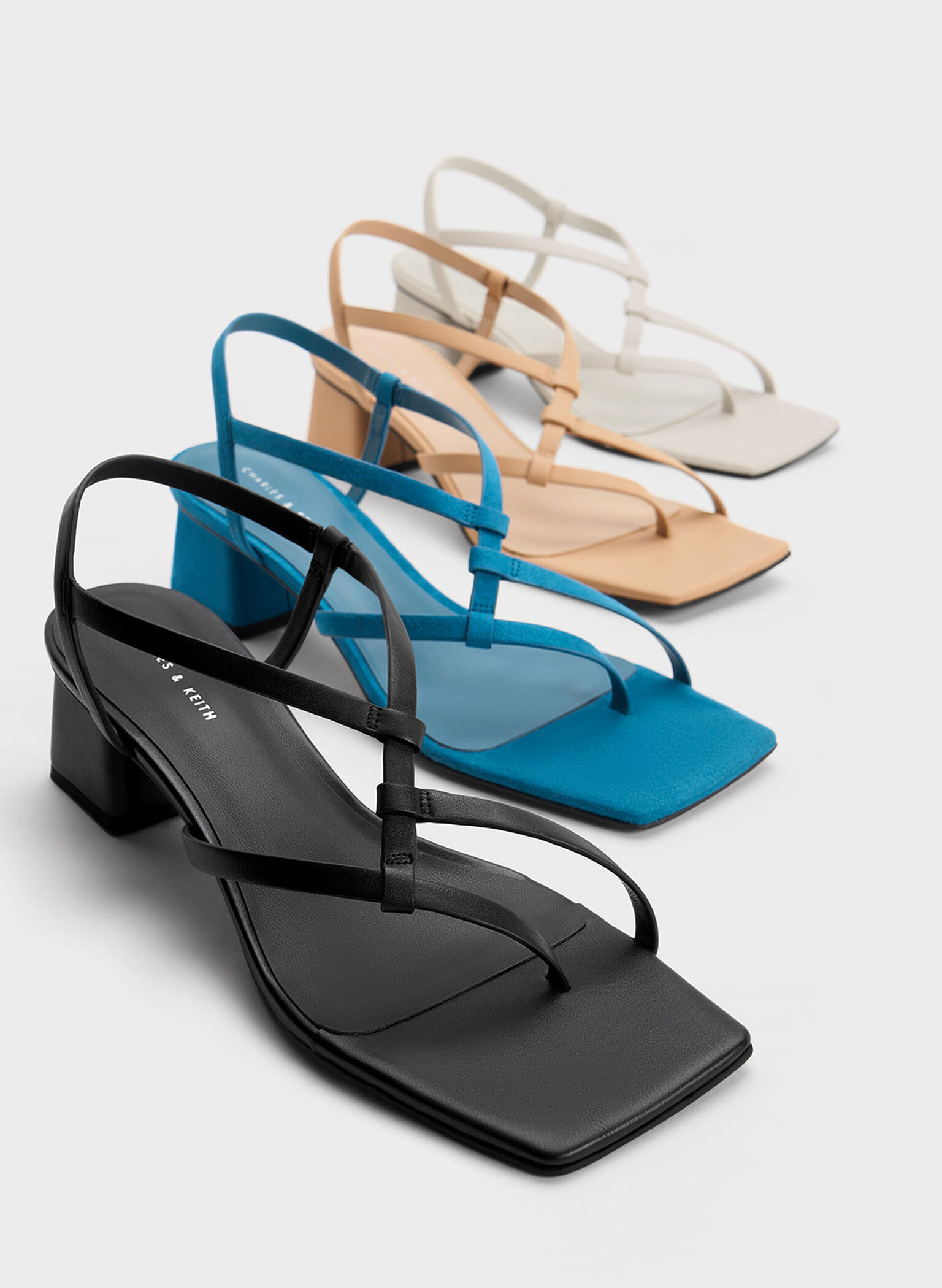 Asymmetric Interwoven Thong Sandals, Chalk, hi-res