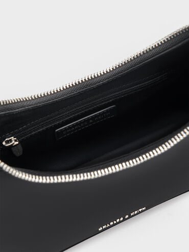 Lane Chain-Link Shoulder Bag, Noir, hi-res