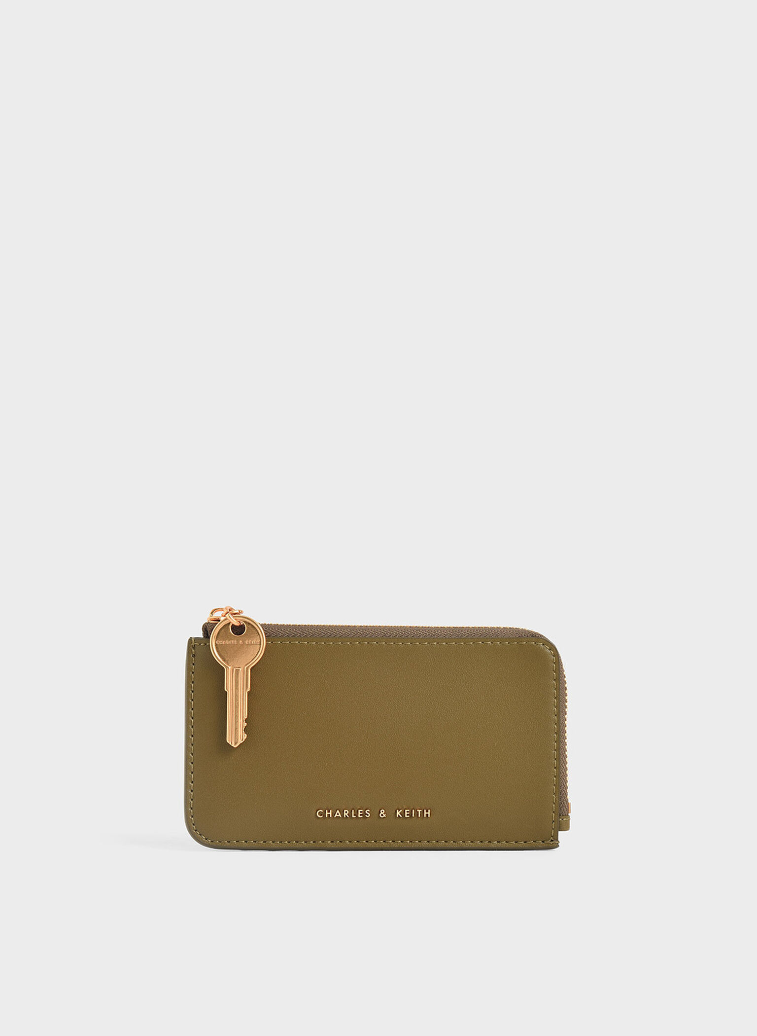 Lane Key Zip-Around Wallet, Olive, hi-res