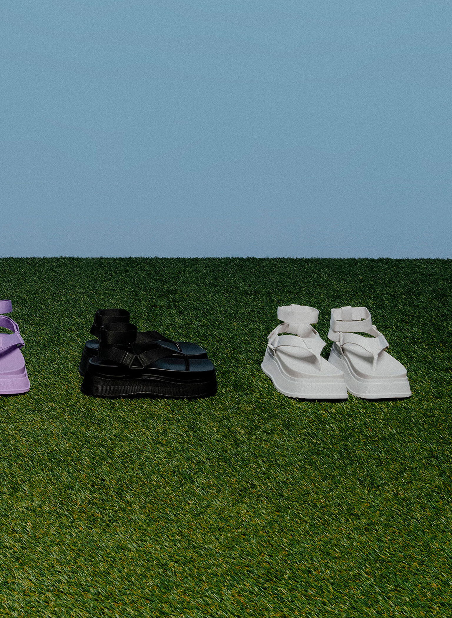 Joss Ankle-Strap Flatform Thong Sandals, Chalk, hi-res