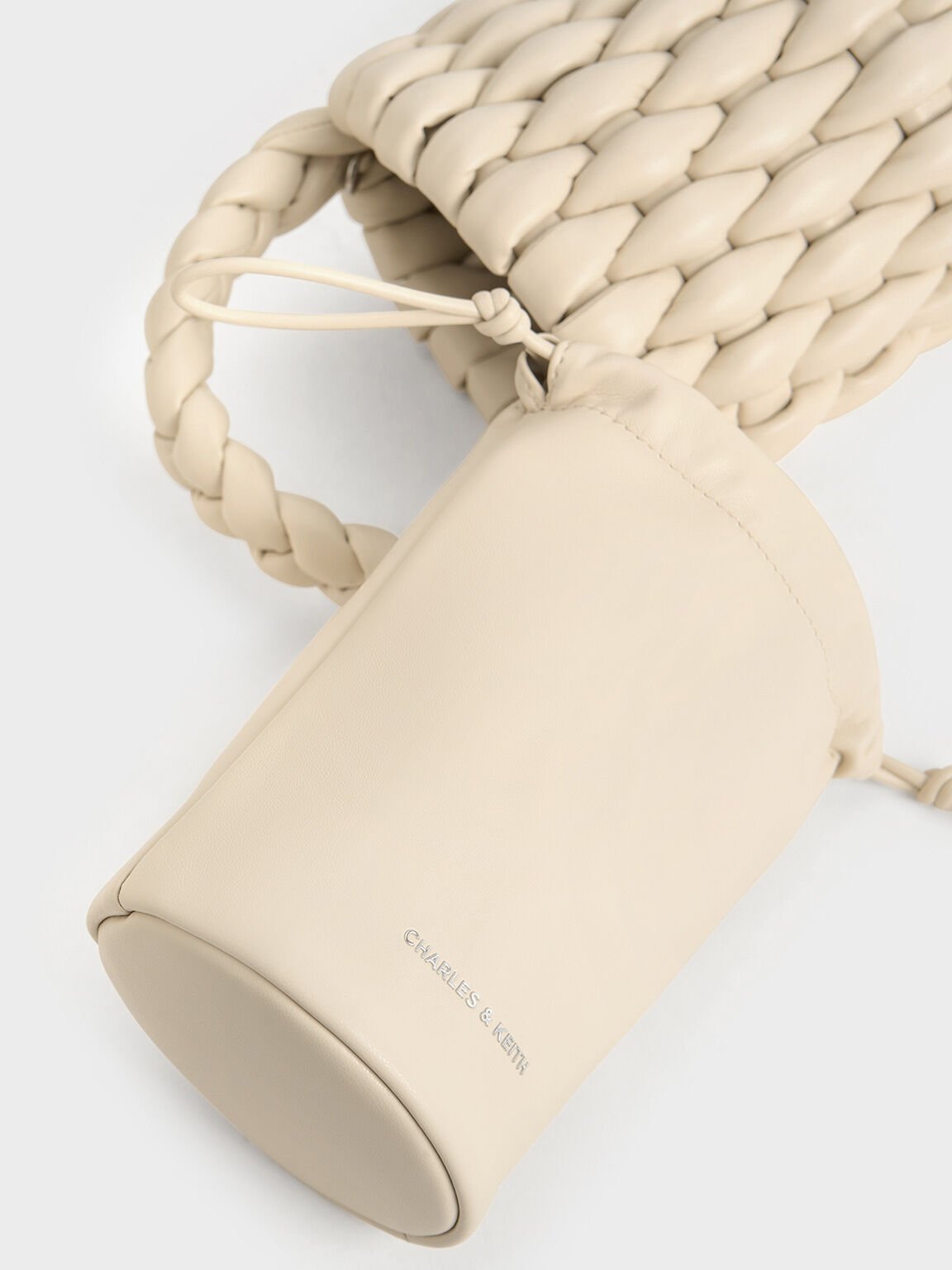 Bia Woven Bucket Bag Beige
