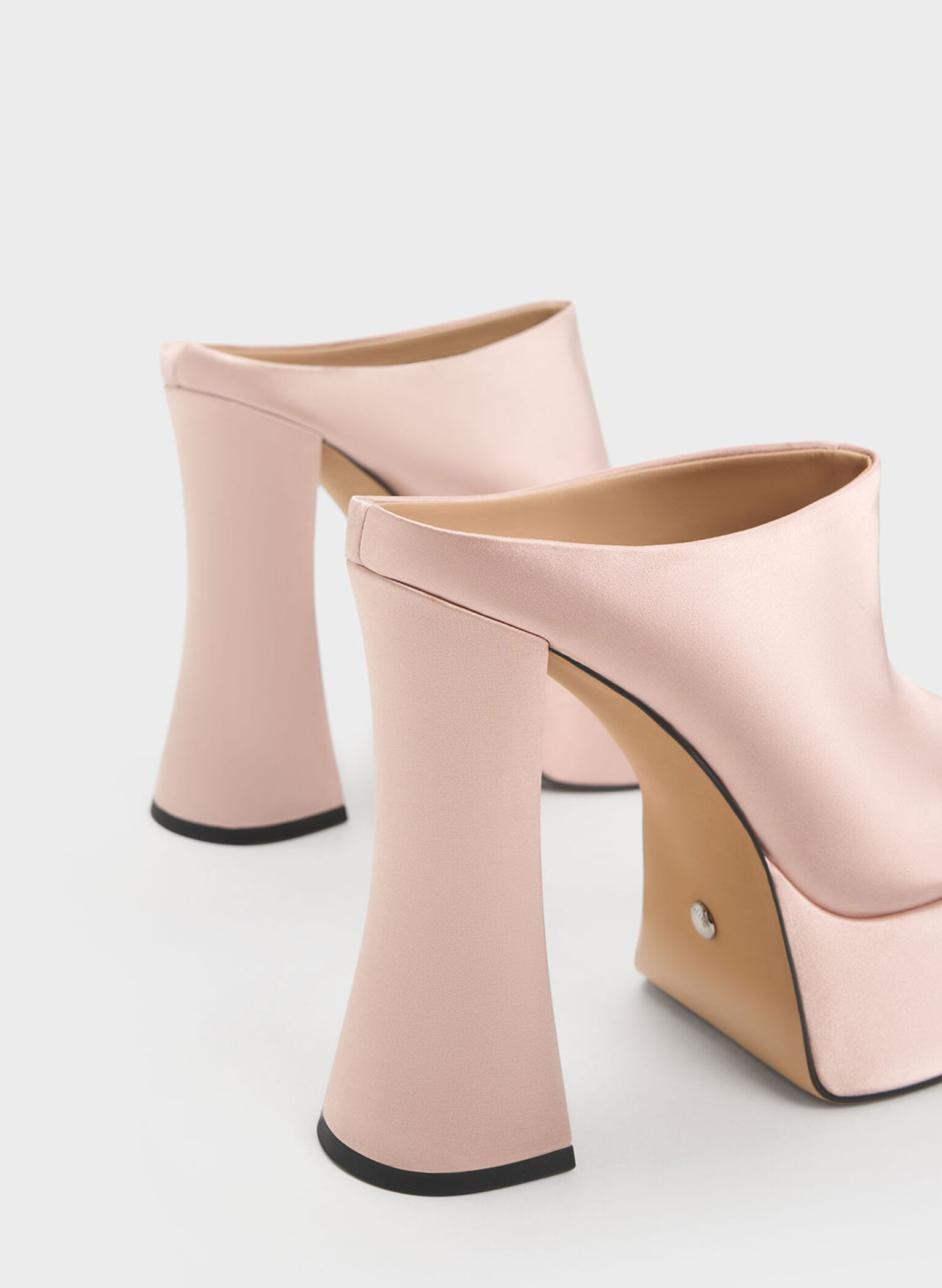 Delphine Recycled Polyester Platform Mules, Nude, hi-res