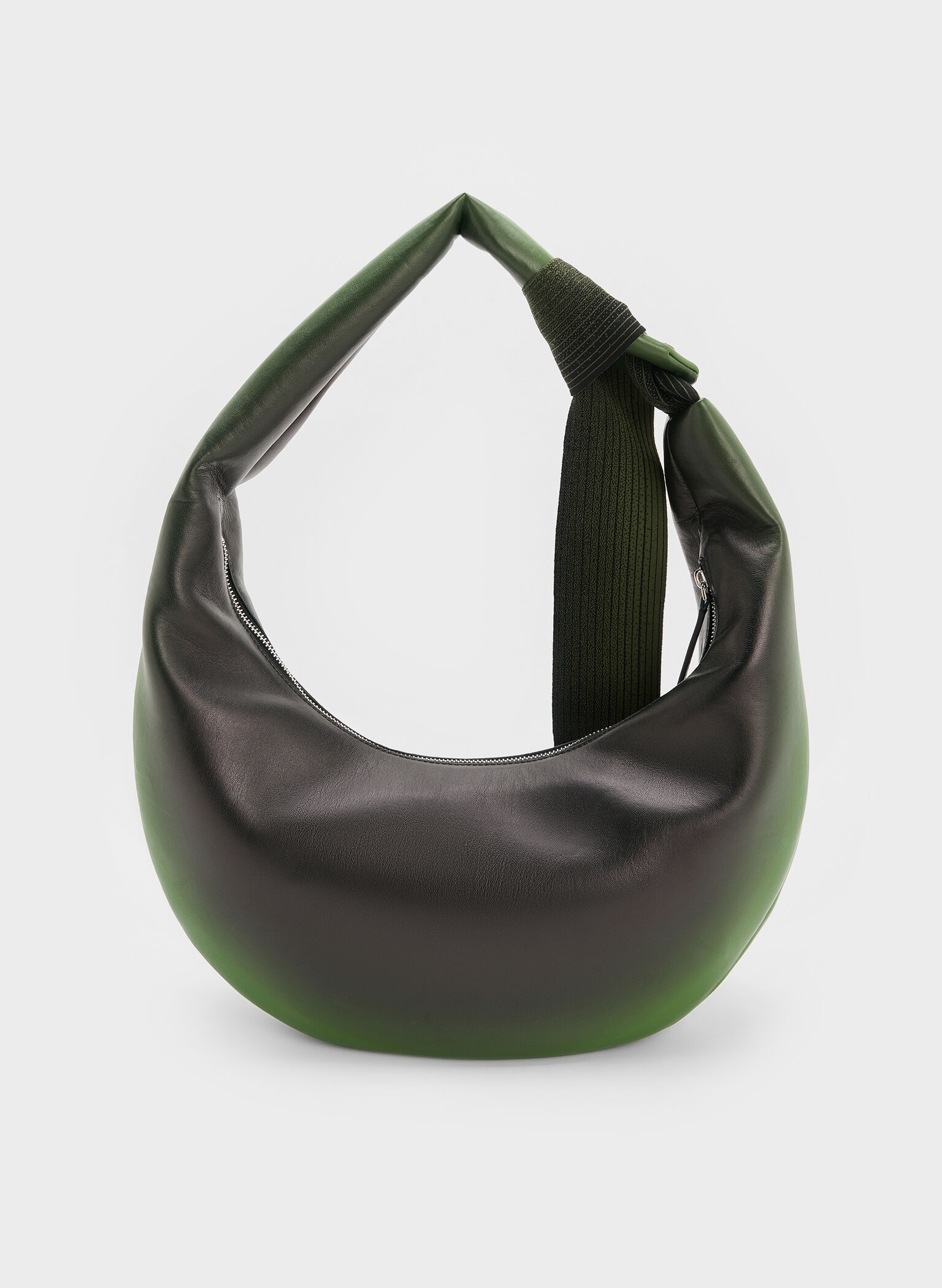 Toni Gradient Knotted Crescent Hobo Bag, Green, hi-res