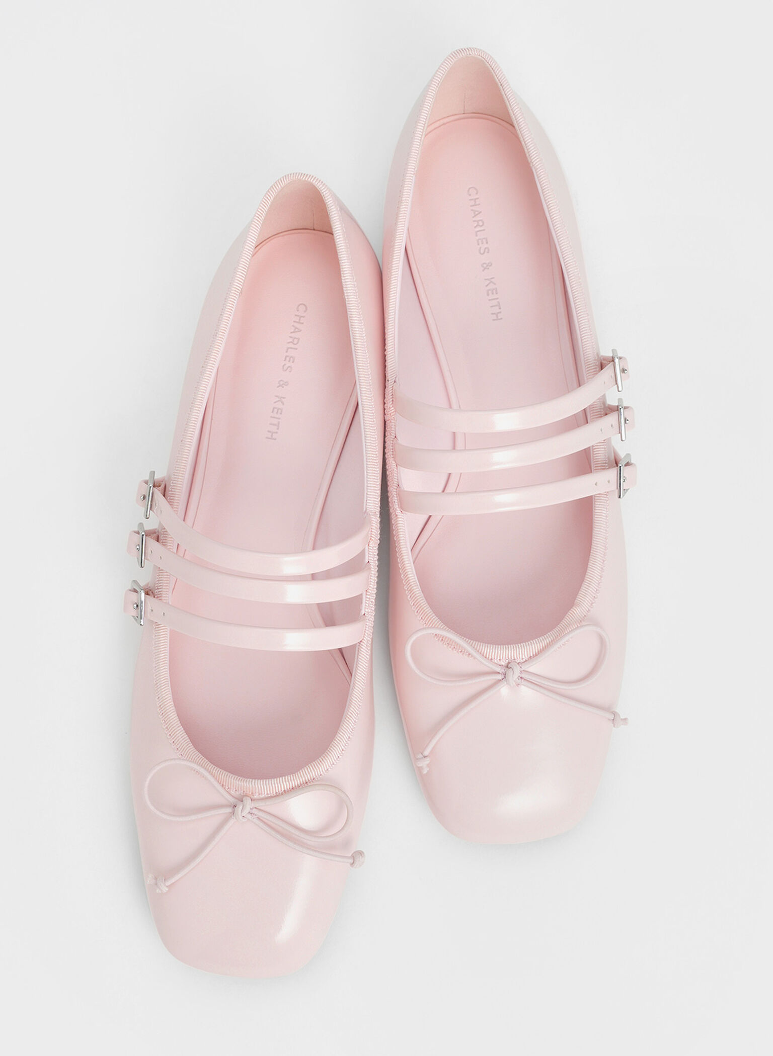Triple-Strap Mary Janes, Light Pink, hi-res