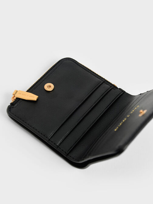 Zip Around Card Holder, Black, hi-res