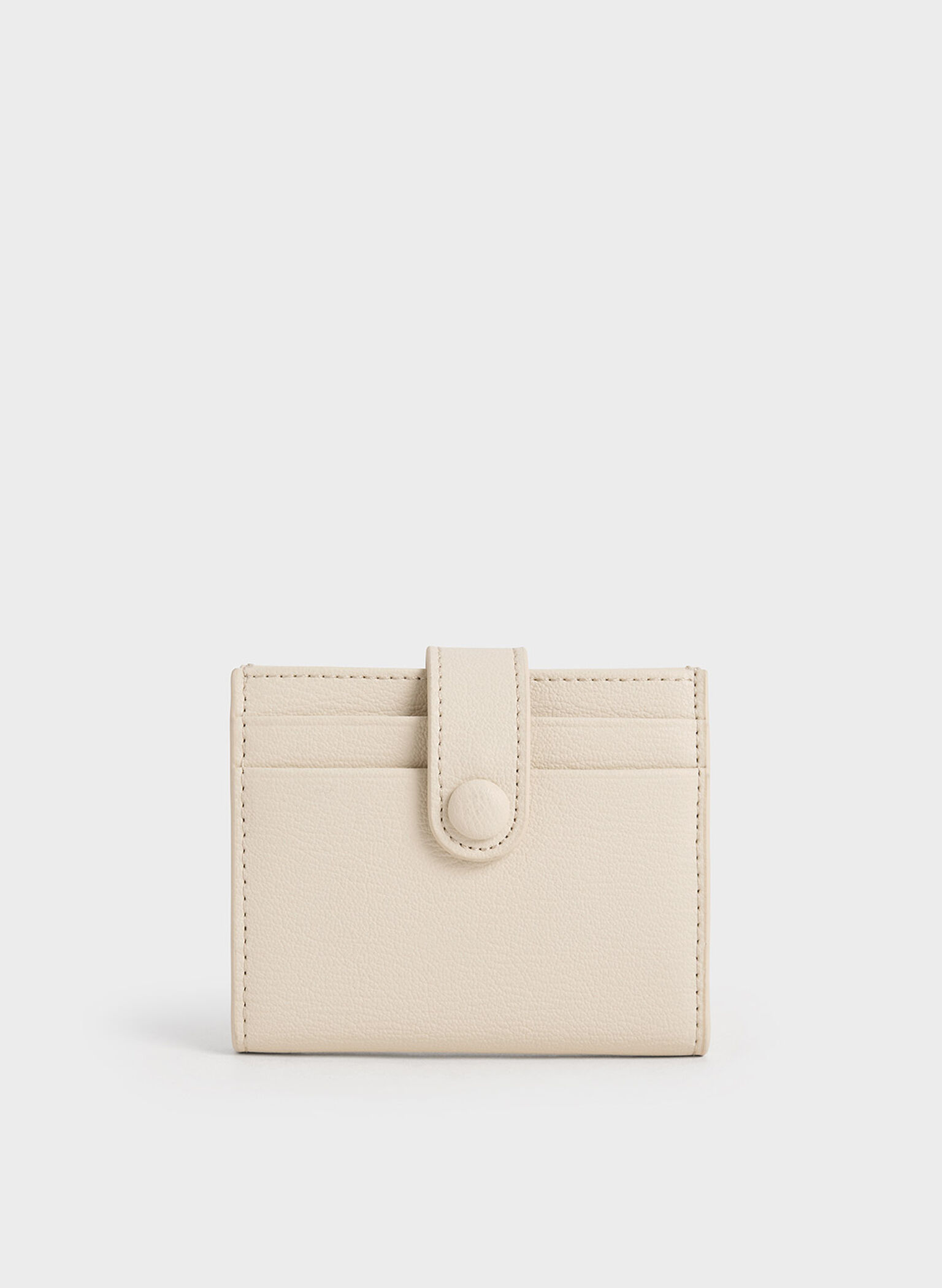 Bliss Snap Button Card Holder, Beige, hi-res