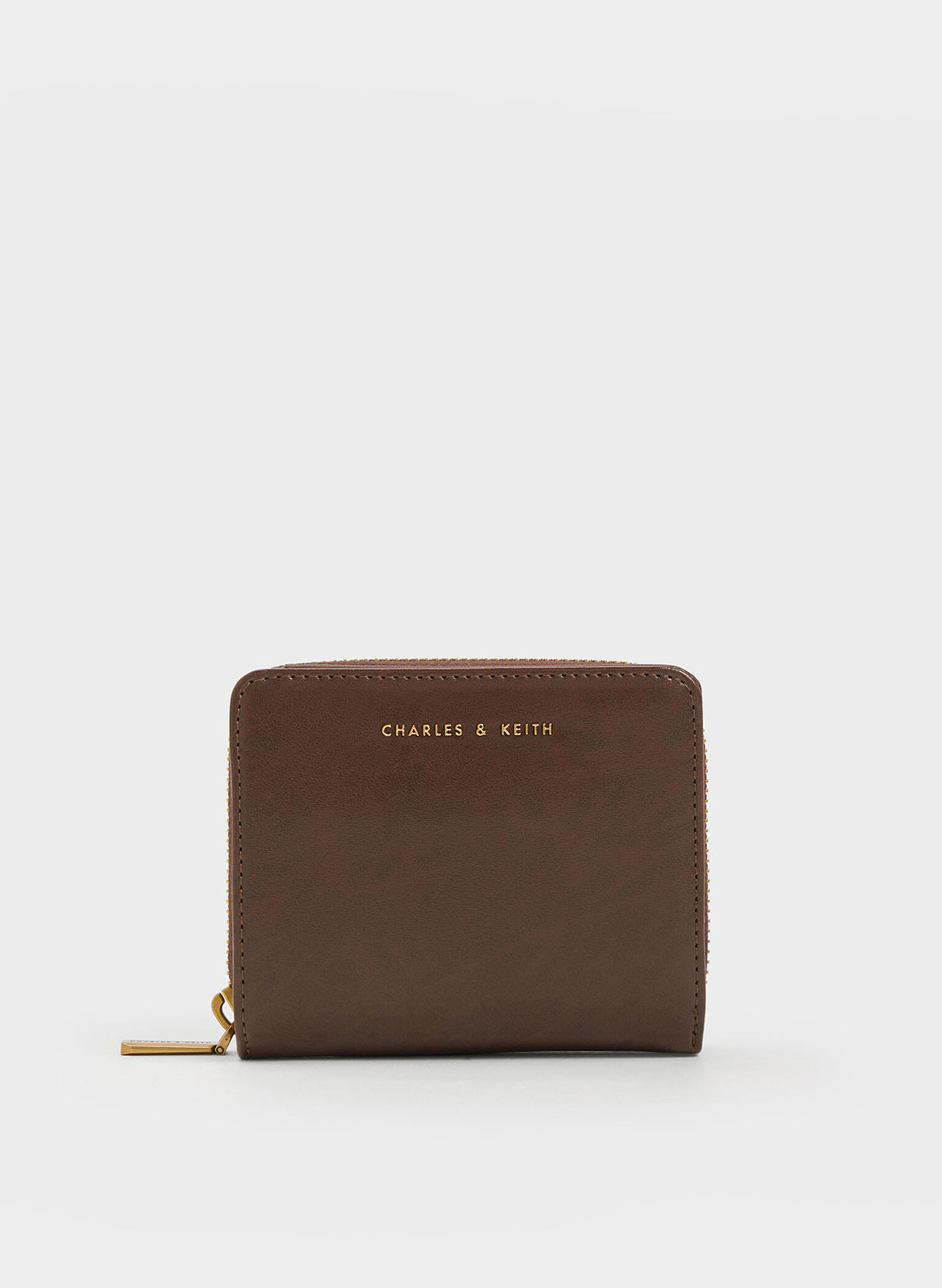 Finley Zip-Around Small Wallet, Dark Brown, hi-res