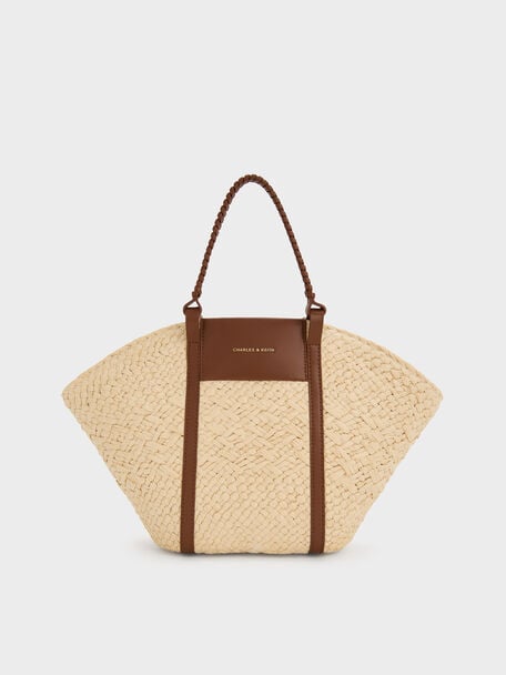 Shalia Raffia Basket Bag, Natural Raffia, hi-res