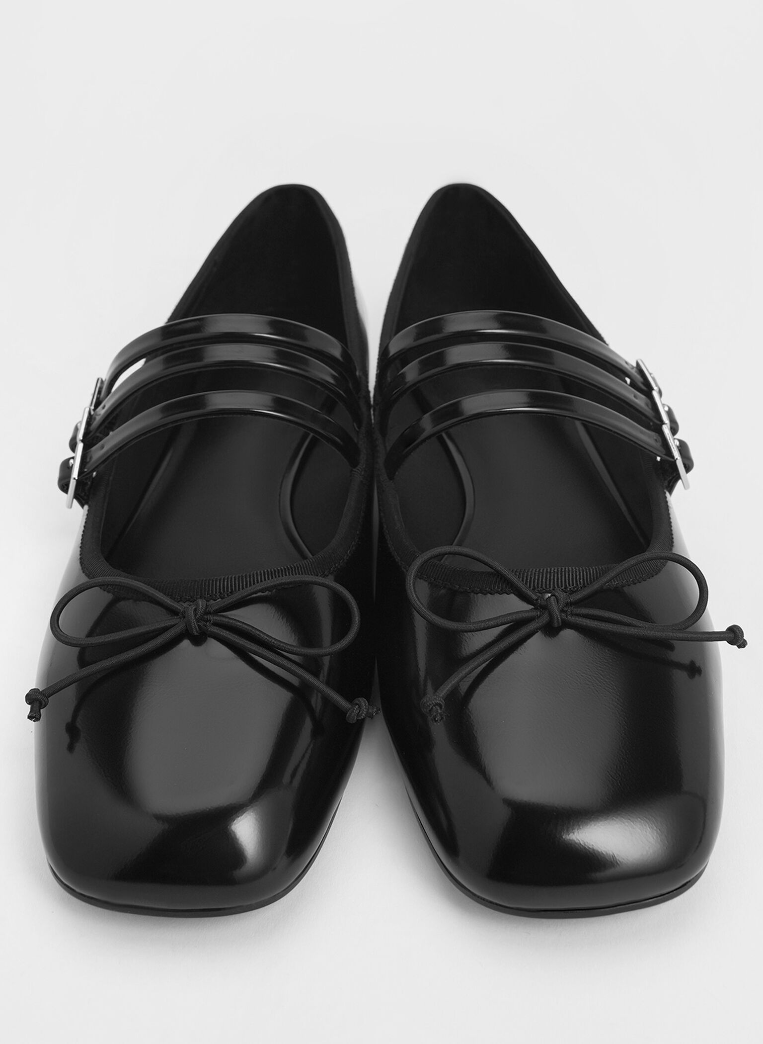 Triple-Strap Mary Janes, Black Box, hi-res