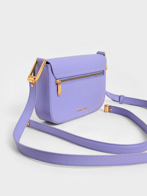 Koa Square Push-Lock Shoulder Bag, Lilac, hi-res