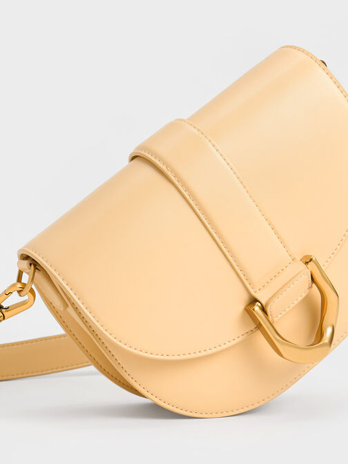 Gabine Saddle Bag, Beige, hi-res