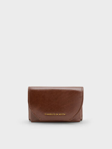 Enola Front Flap Wallet, Dark Brown, hi-res
