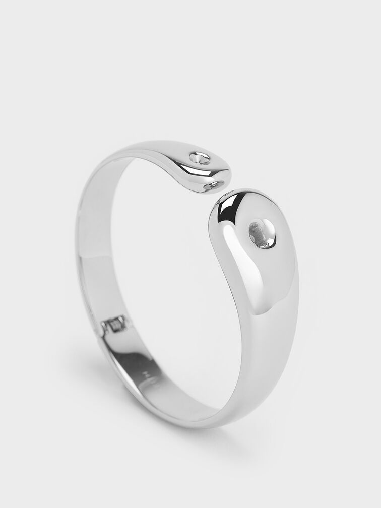 Eimear Cuff Bangle, Silver, hi-res