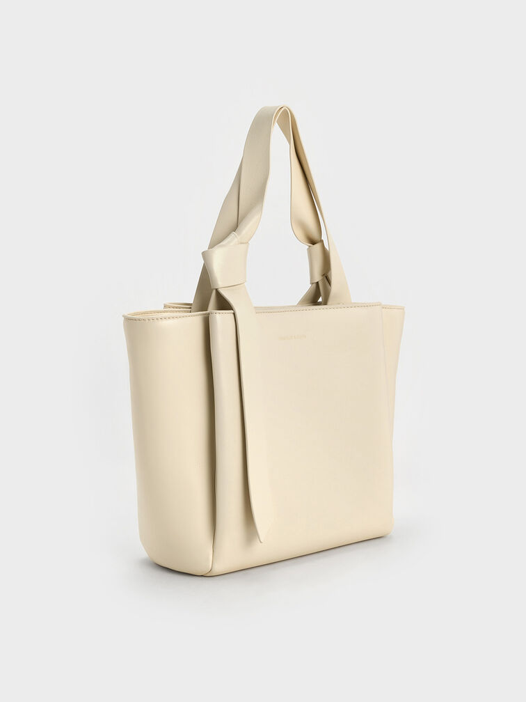 Toni Knotted Tote Bag, Chalk, hi-res