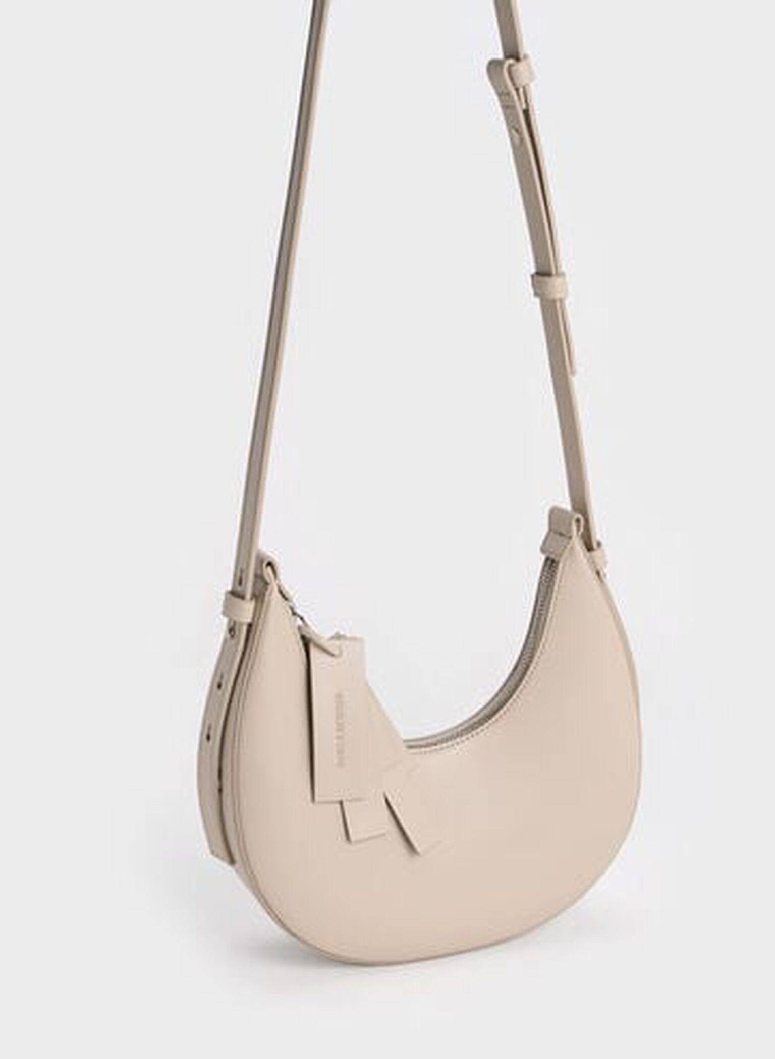 Carey Crescent Hobo Bag, Oat, hi-res