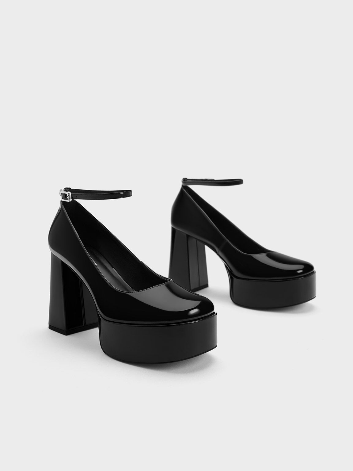 Womens black hot sale platform pumps