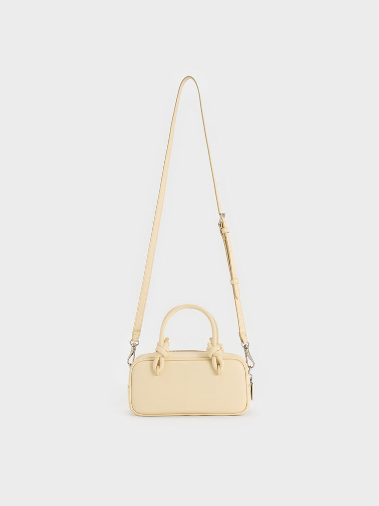 Sammie Knotted-Handle Elongated Bag, Butter Yellow, hi-res