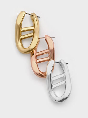 Nyra Sculptural Drop Earrings, Gold, hi-res