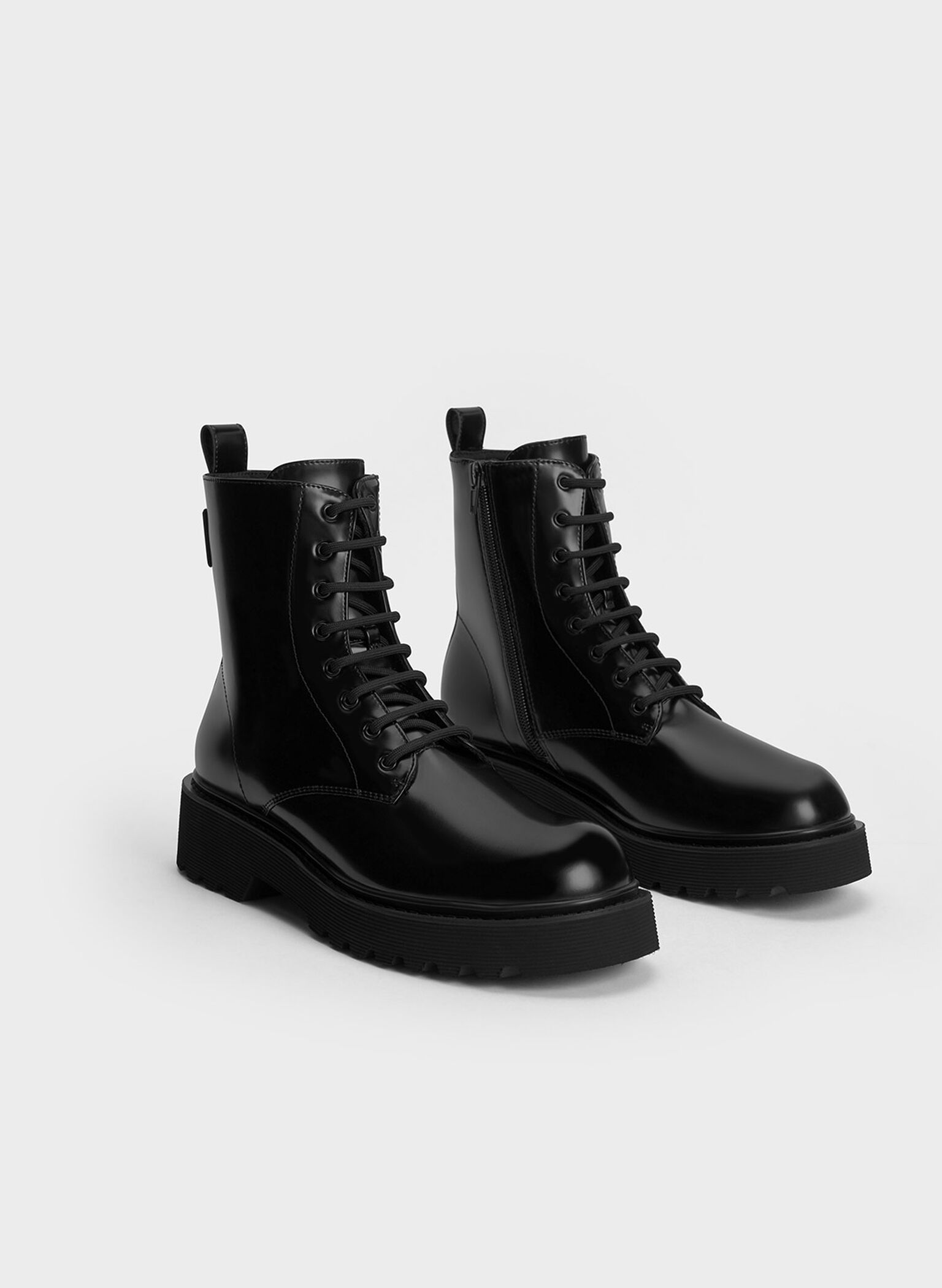 Lace-Up Ankle Boots, Black Box, hi-res