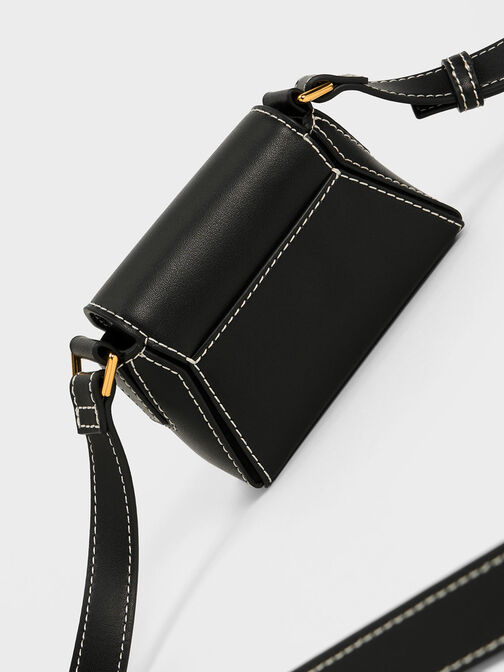 Nasrin Geometric Mini Bag, Black, hi-res