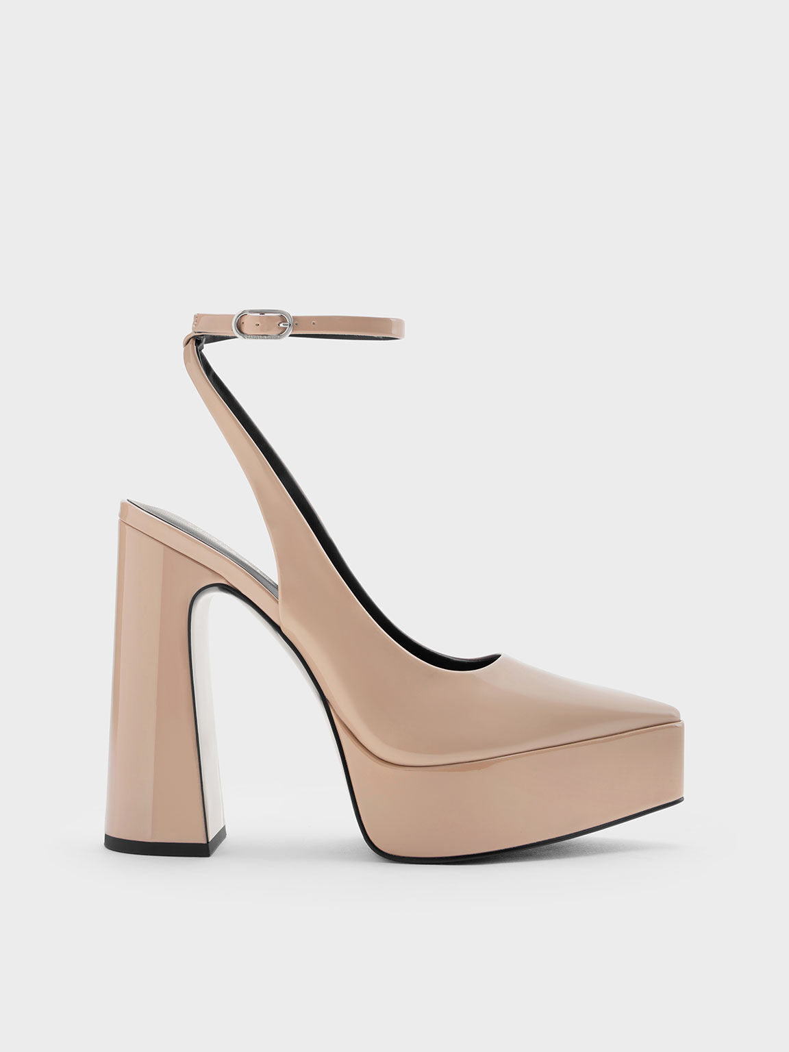 Nude sale playform heels