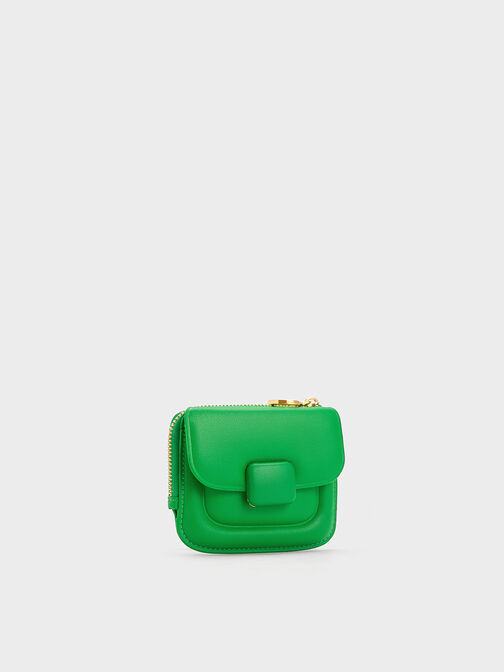Koa Square Card Holder, Green, hi-res