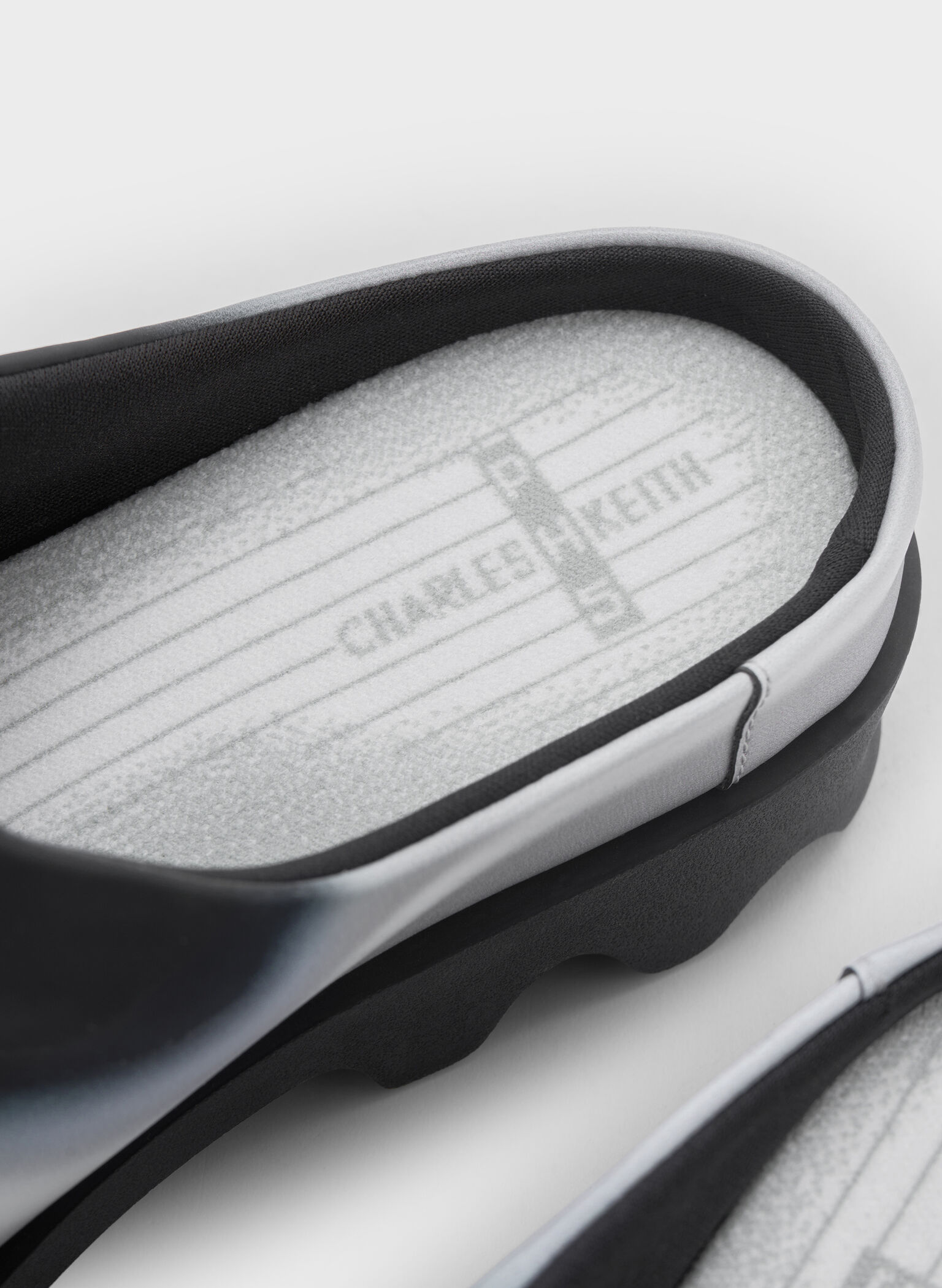 Gradient Wave Slip-On Mules, Black, hi-res
