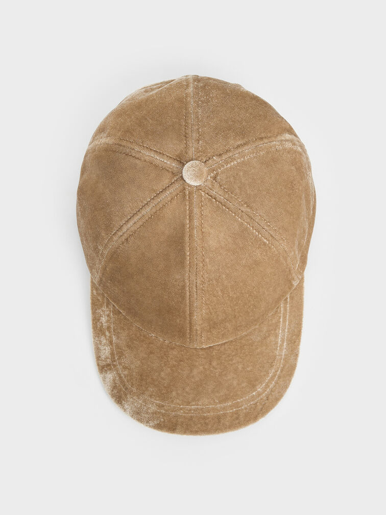 Velvet Cap, Beige, hi-res