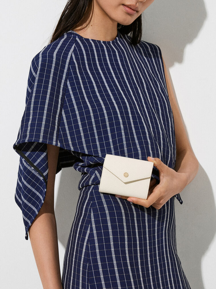 Marlowe Short Envelope Wallet, Cream, hi-res
