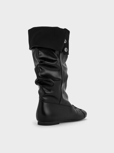 Gael Studded Slouchy Knee-High Boots, Black, hi-res