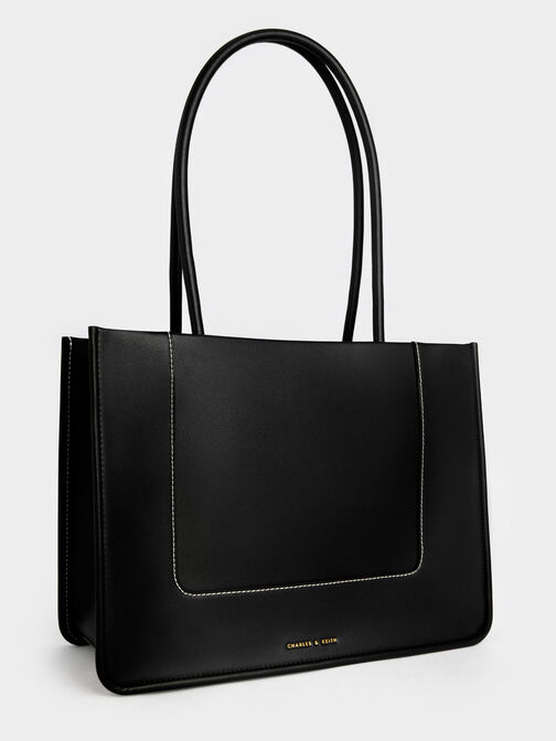 Daylla Large Tote Bag, Black, hi-res